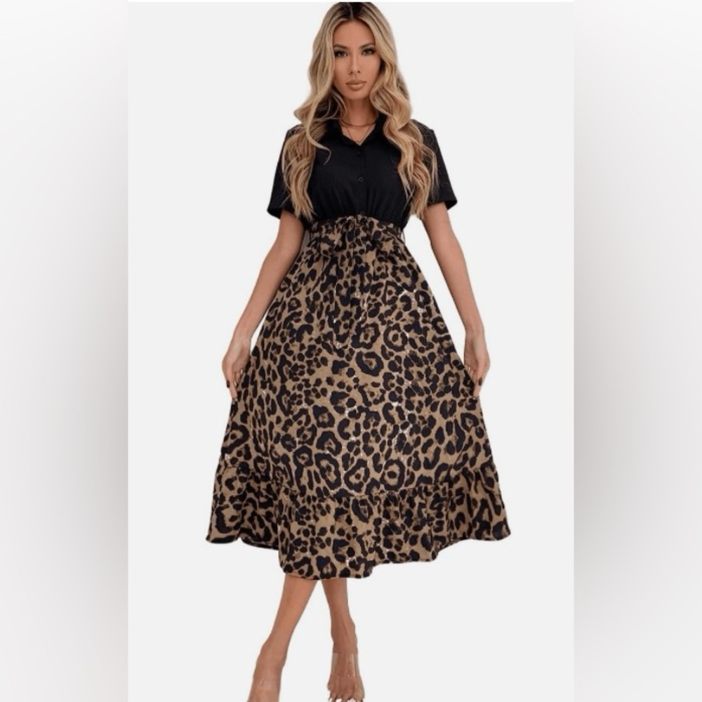 Leopard Print Women's Skirt